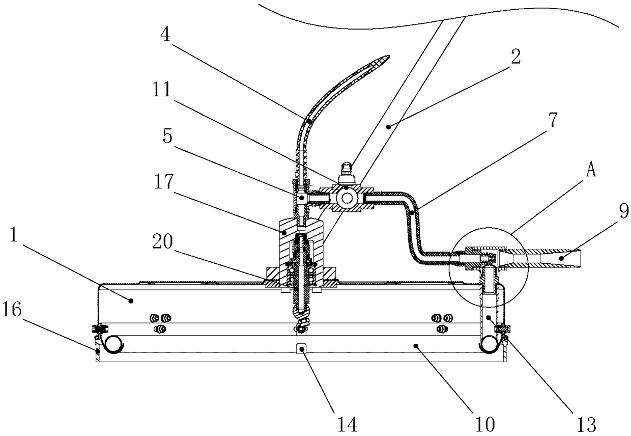 High-pressure ground cleaner with self-absorption function