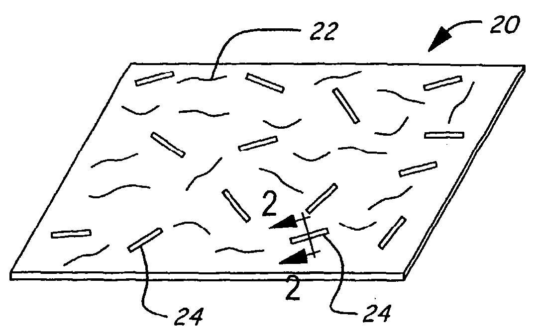 Conformable surfacing veil or reinforcement mat