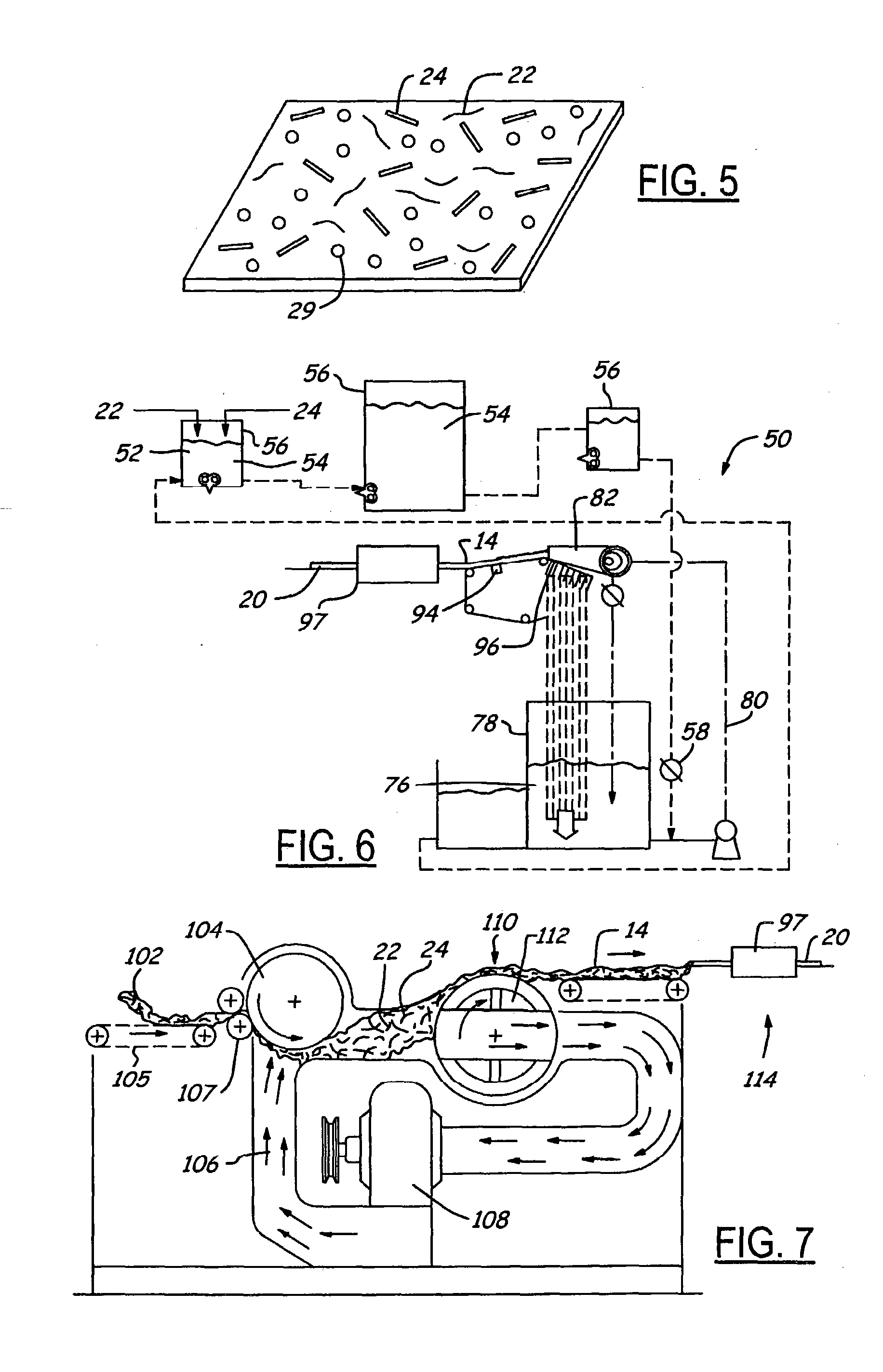 Conformable surfacing veil or reinforcement mat