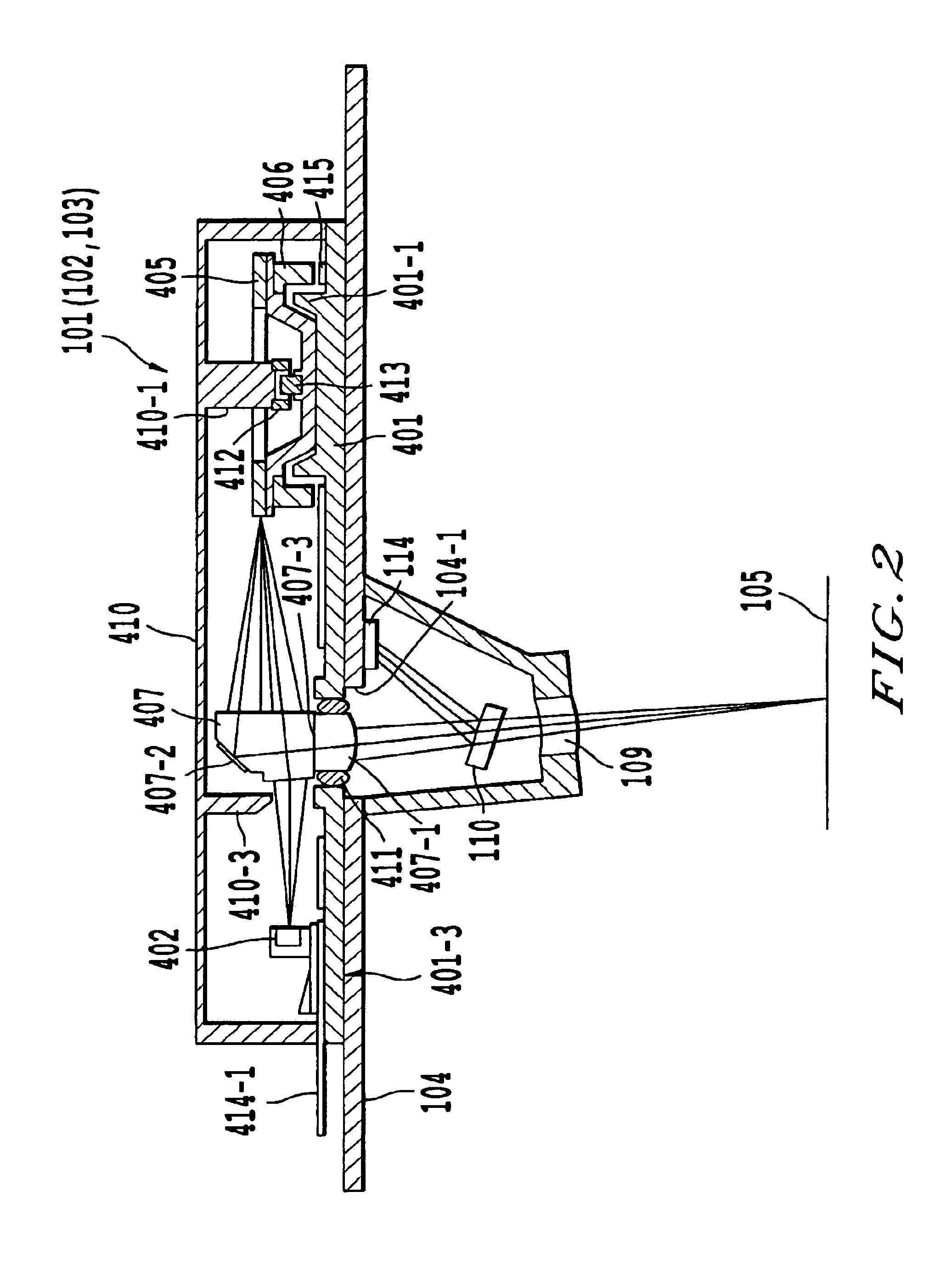 Optical scan module, optical scanner, optical scan method, image generator and image reader