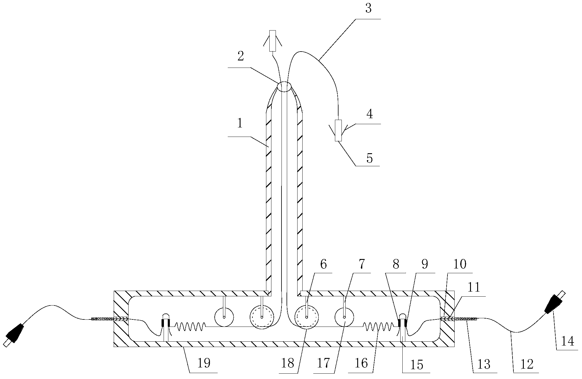 Monitoring device and monitoring method for mining FBG (fiber bragg grating) roof separation layer