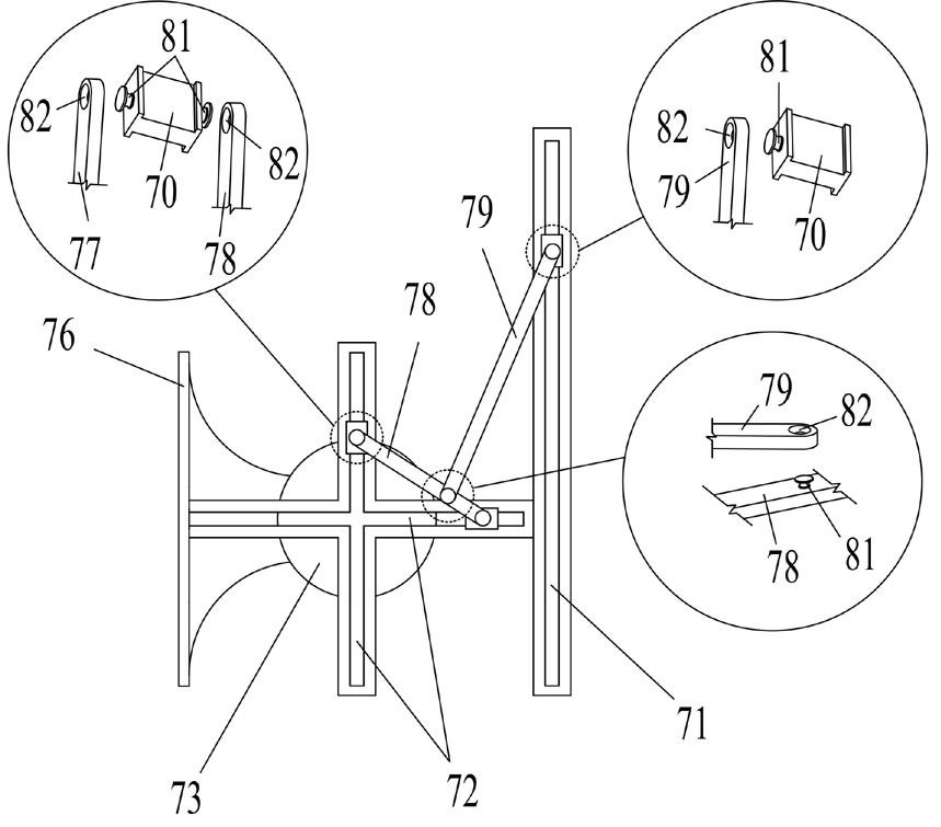 Multi-mass point series speed amplification vibration damping device and connection method for wind power blades