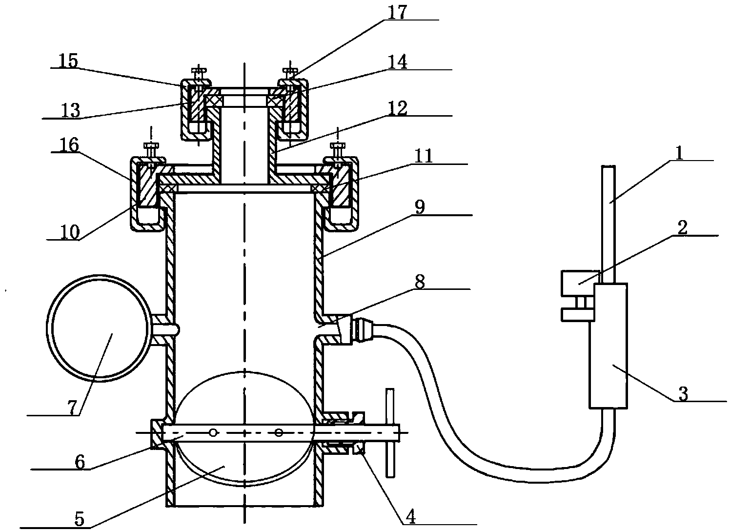 Tube orifice diameter variable spliced sampling instrument