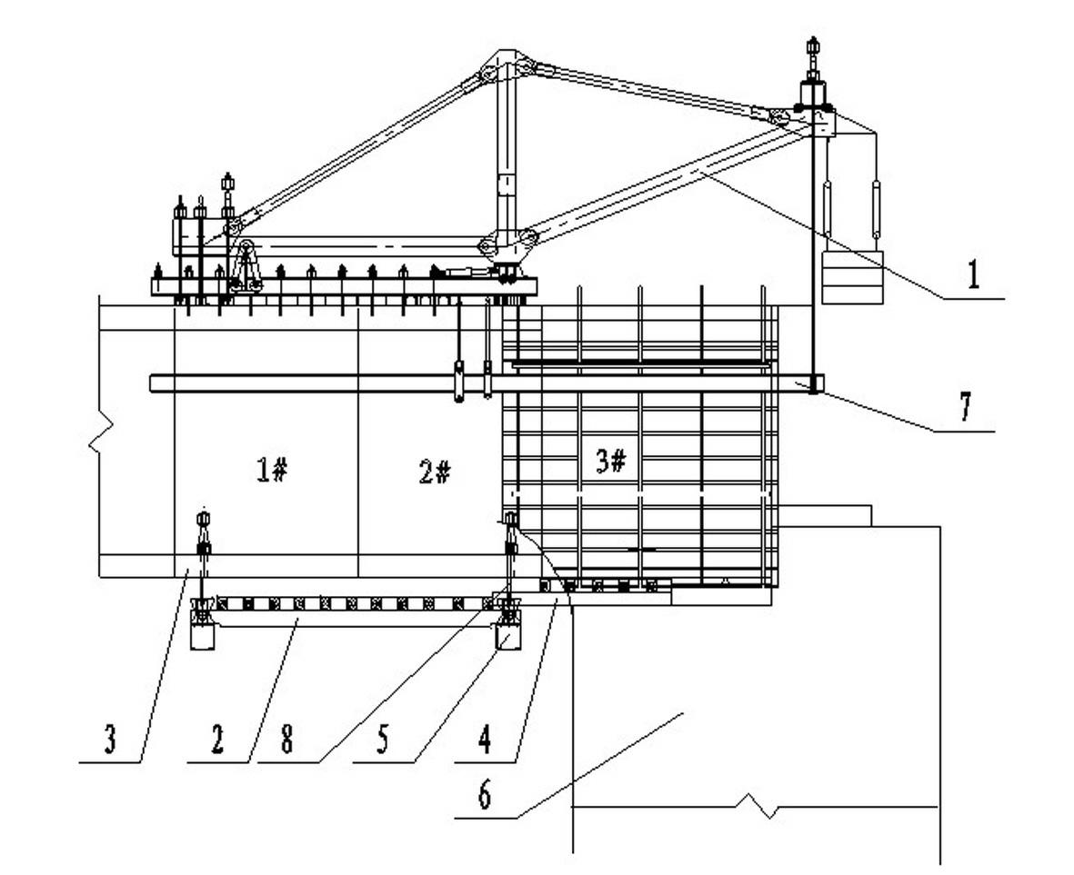 Hanging basket cantilever method construction method of large-span continuous rigid beam sidespan cast-in-place beam section