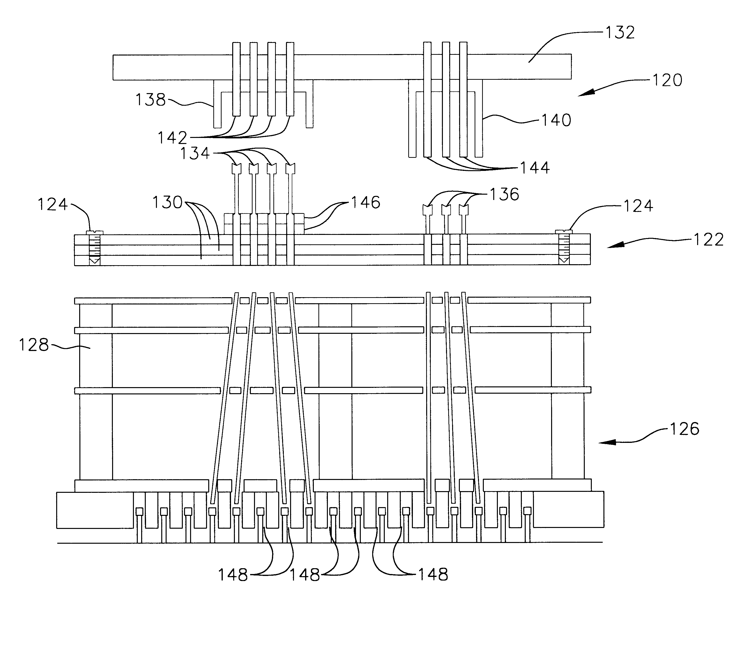 Test fixture for testing backplanes or populated circuit boards