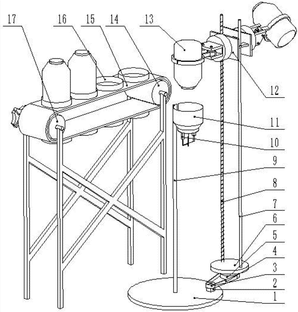 Infusion bottle automatic changing device