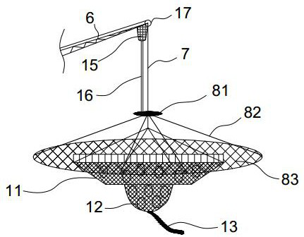 A mechanical trapping device for purse-seine culture in large-area waters