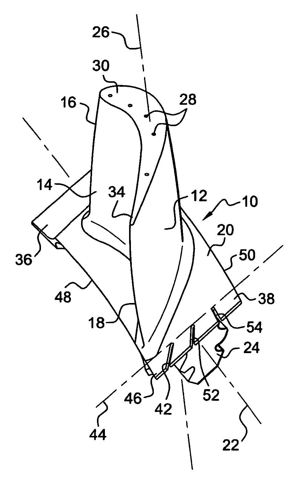 Gas turbine or compressor blade