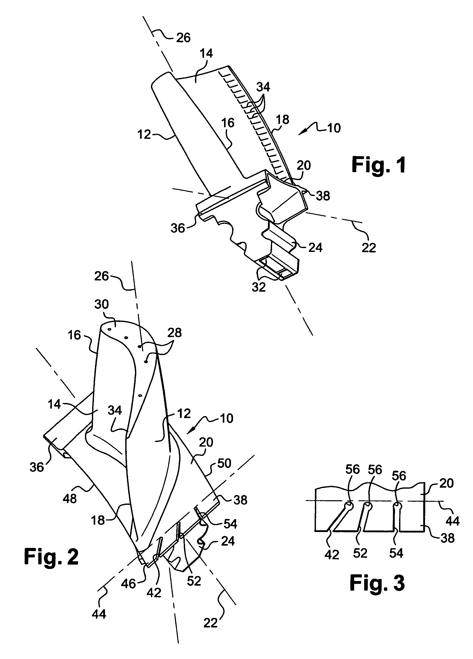 Gas turbine or compressor blade