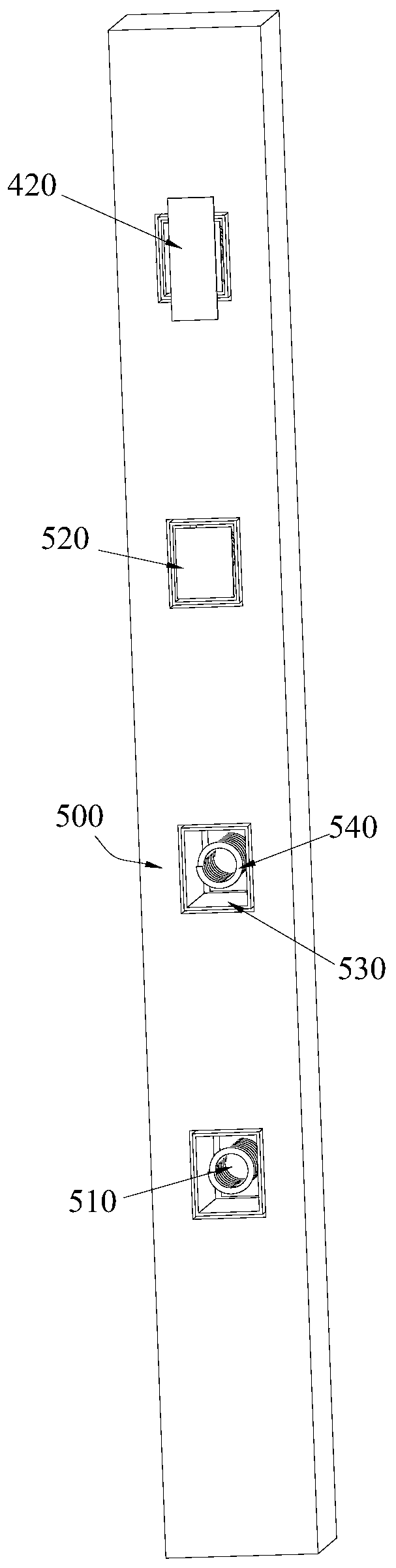 Reverse connection prevention detecting device for lithium ion battery positive and negative electrode lugs