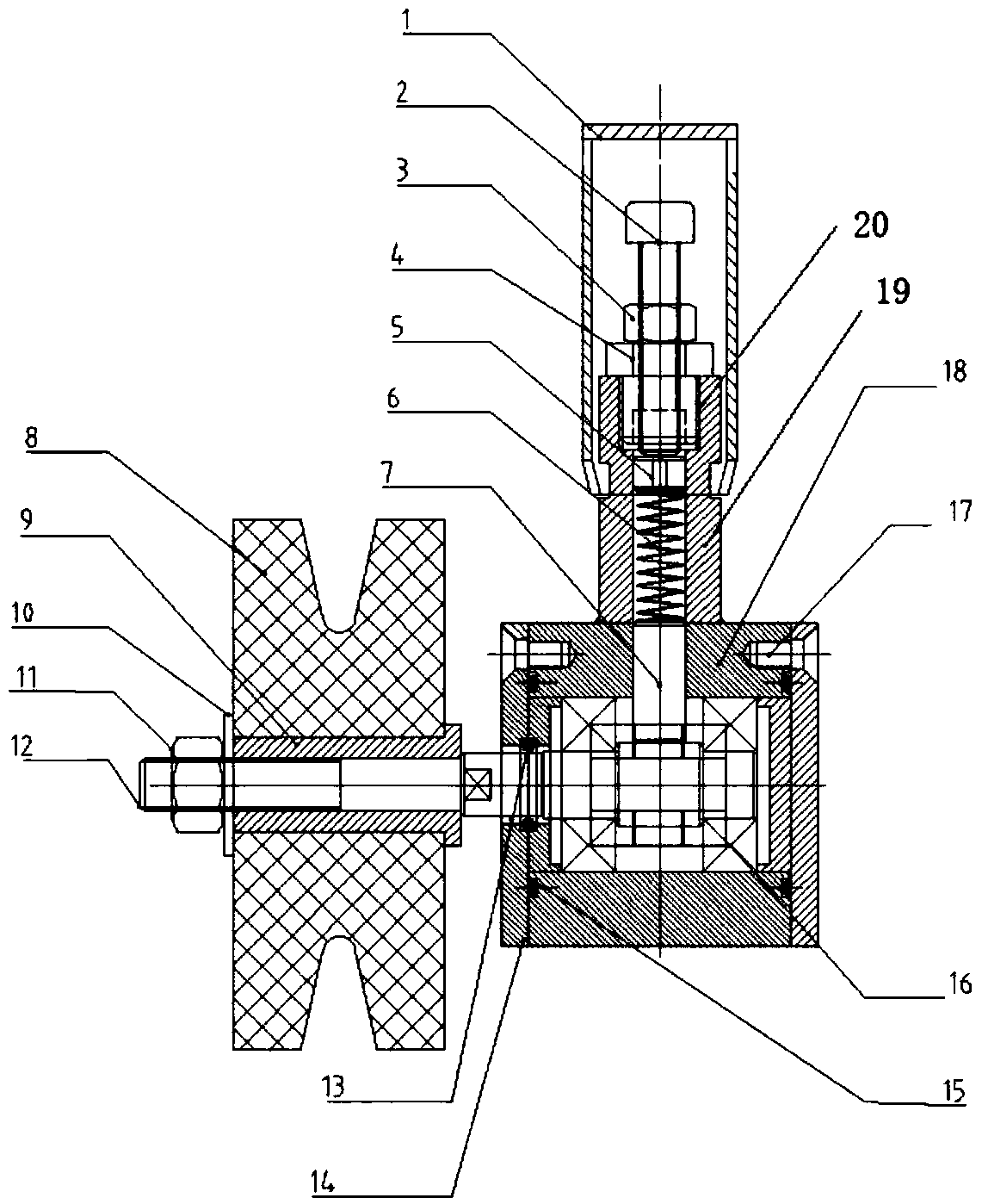 Speed adjustable rotating device for bunding wheel