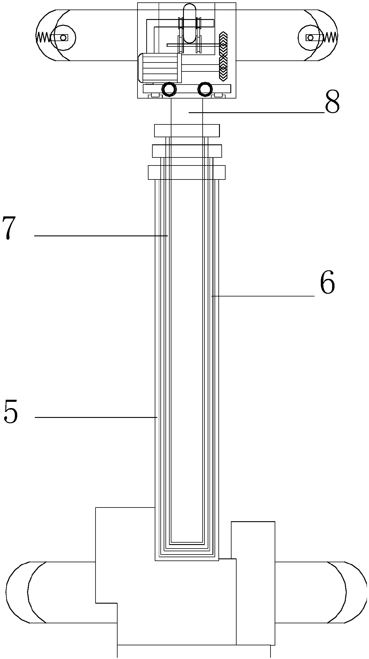 Power automatic pole-climbing wire feeding device