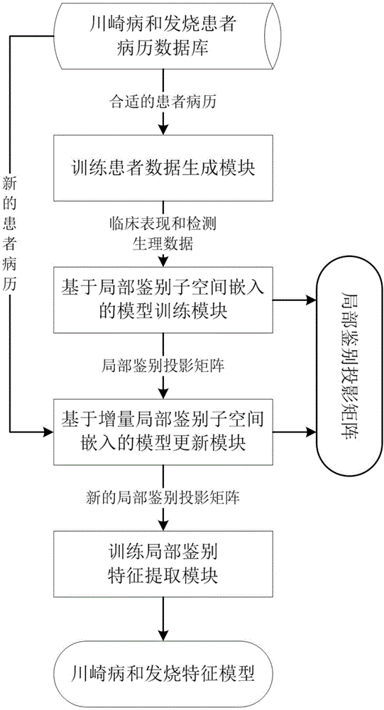 Kawasaki disease and fever diagnosis system based on embedding of incremental local discrimination subspace