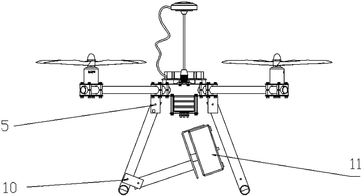 Unmanned aerial vehicle device for installing sensor at high altitude and installation method thereof