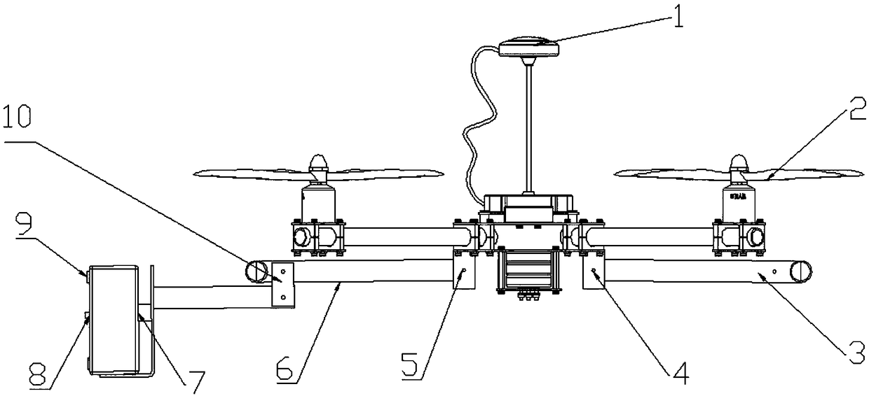 Unmanned aerial vehicle device for installing sensor at high altitude and installation method thereof