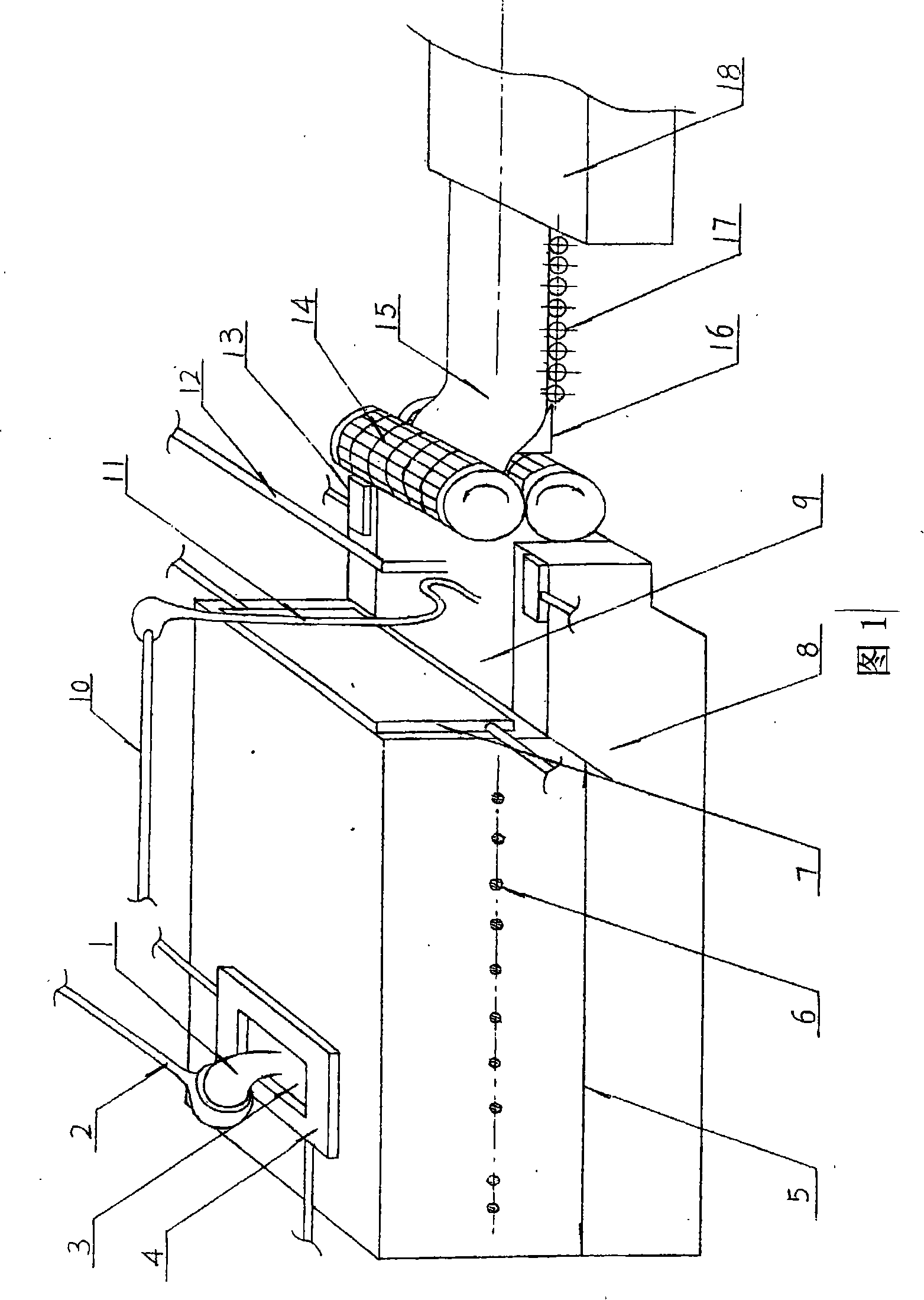 Process method device for producing stained glass by continuous casting