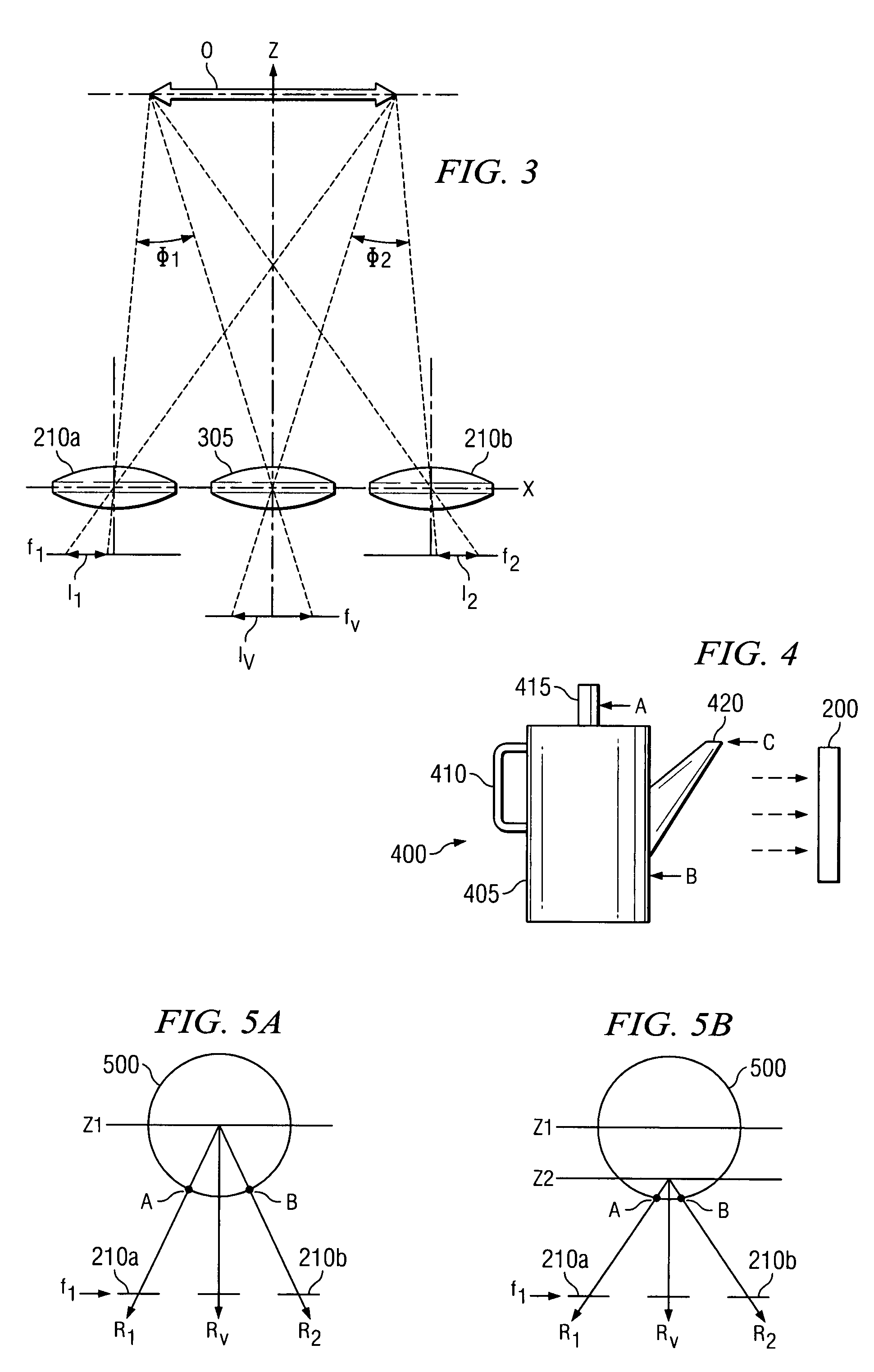 Compound camera and methods for implementing auto-focus, depth-of-field and high-resolution functions