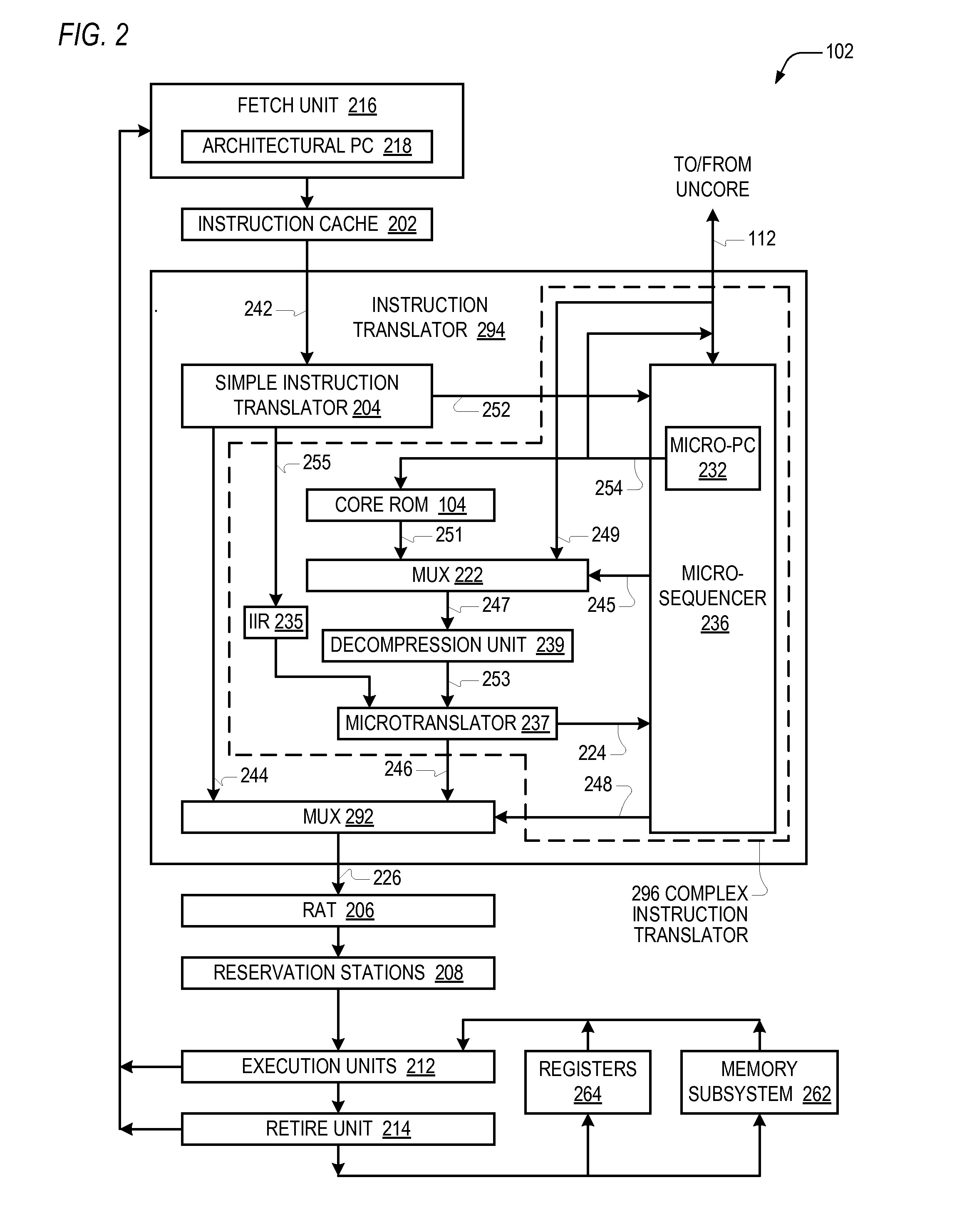 Selectively compressed microcode