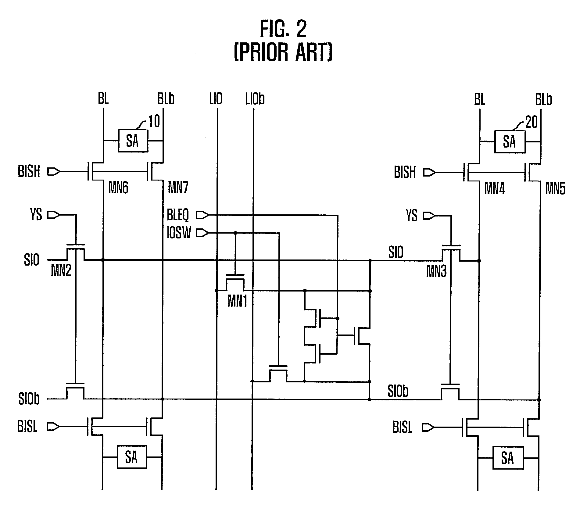 Circuit and method for controlling local data line in semiconductor memory device