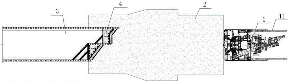 Subsurface tunnel reverse shield receiving method