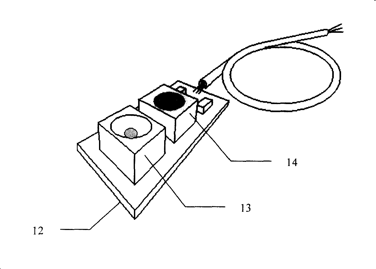 Reflex type infra-red artery waveform collector and sensor