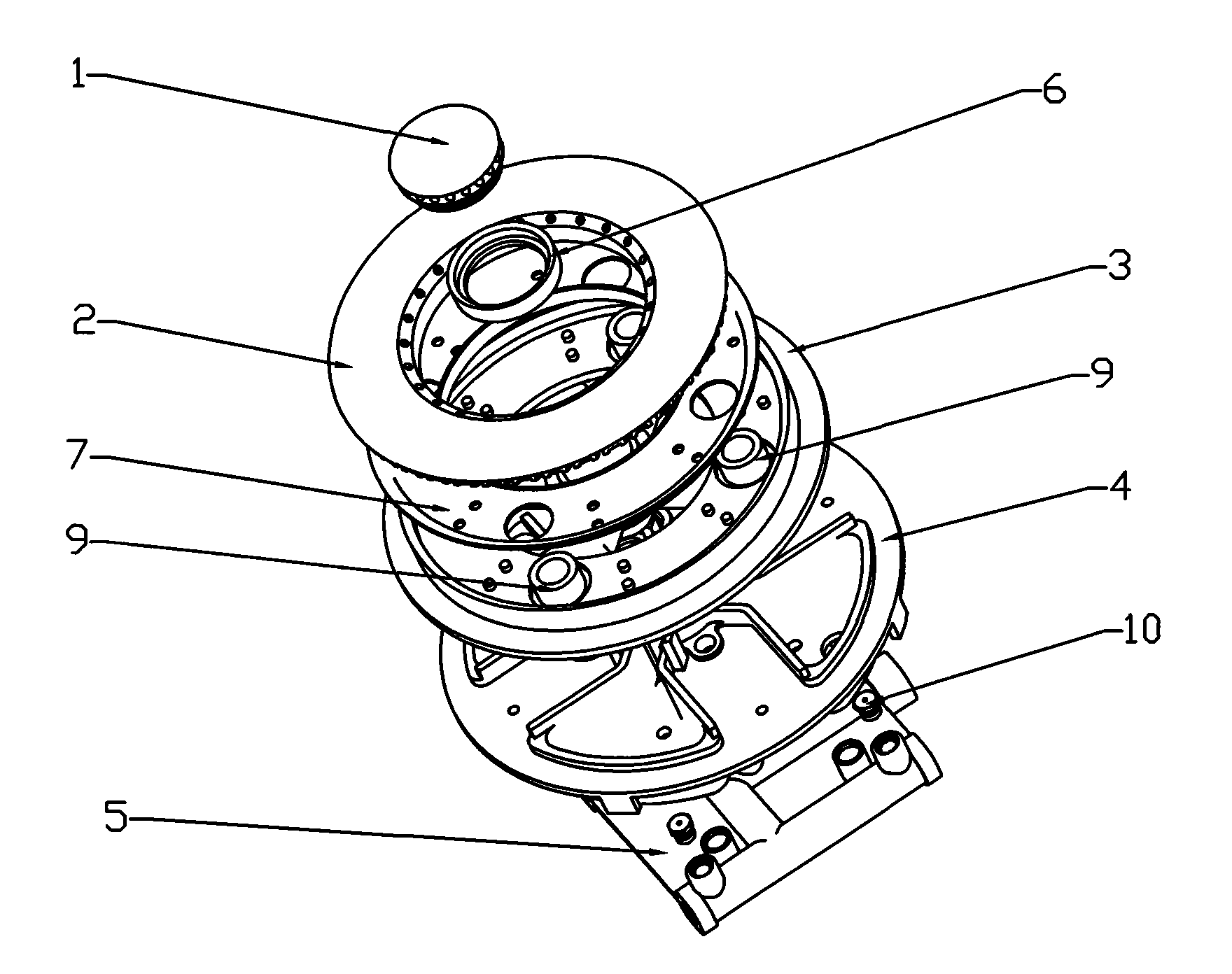 Upper inlet wind type burner