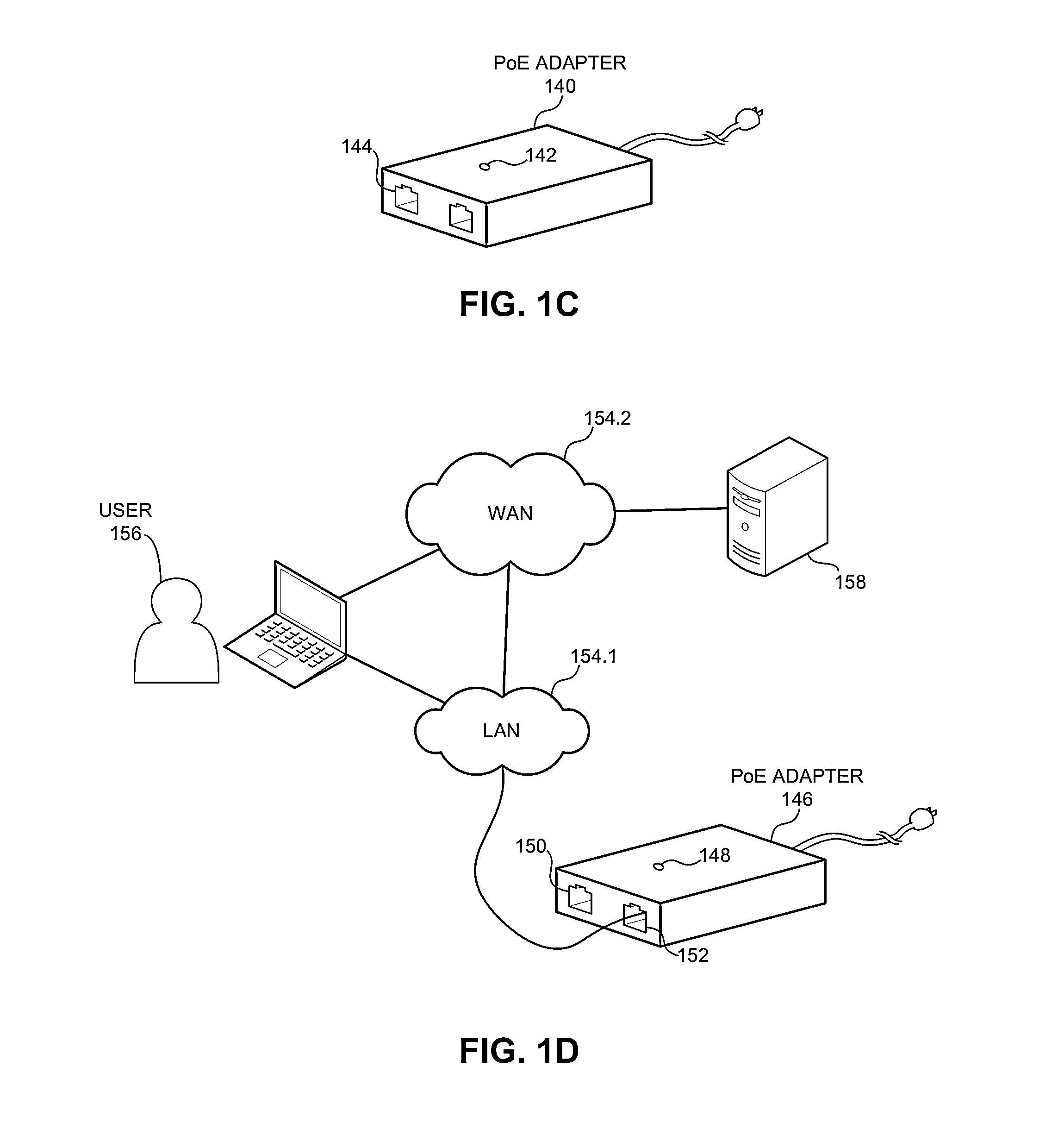 Wireless gateway adapter for a power-over-ethernet port