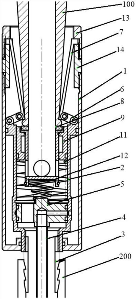 Automatic locking and disengaging water feeding method for passenger train