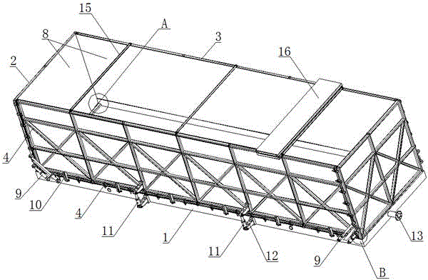 Automatic folding tank