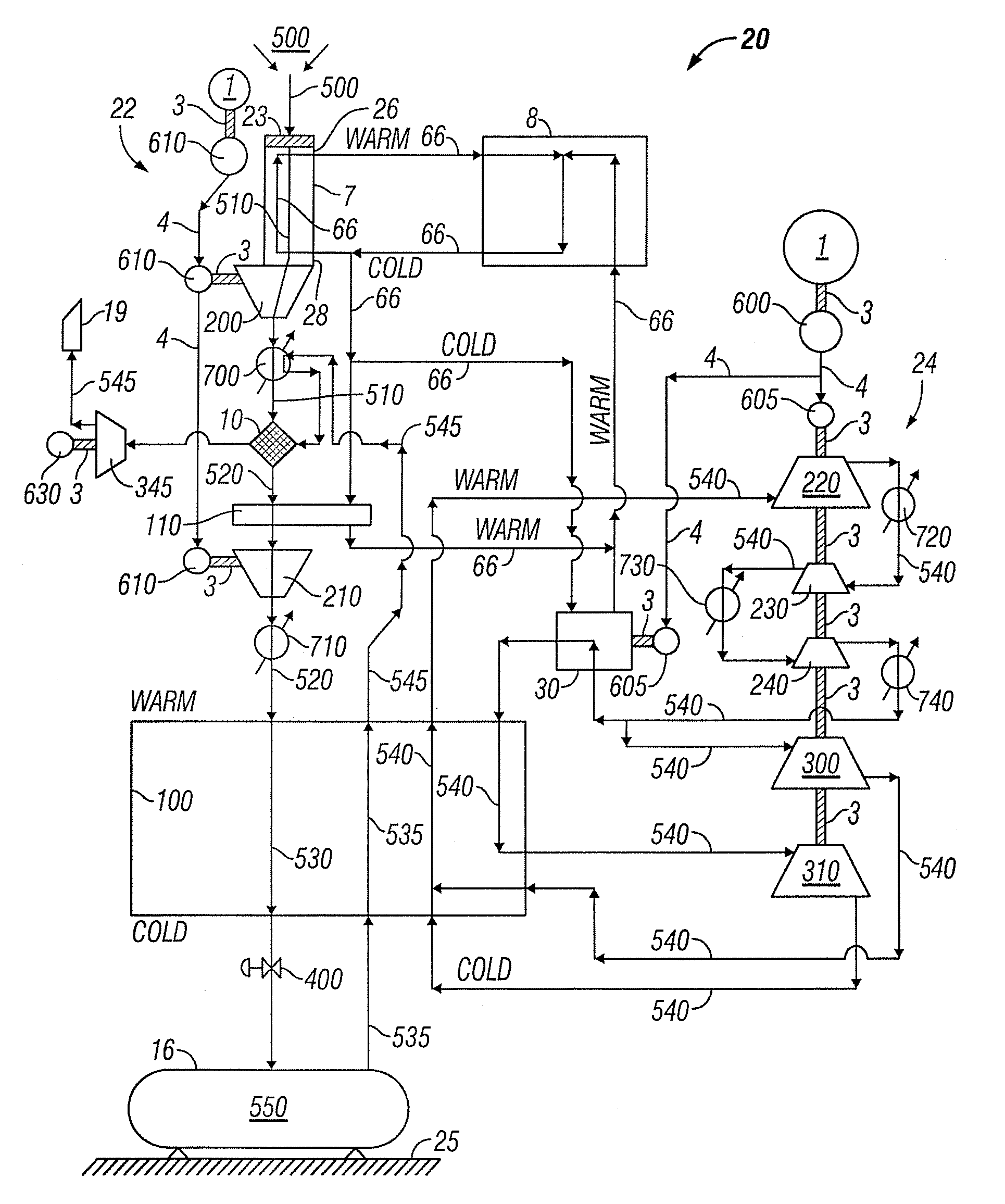 System and method for liquid air production, power storage and power release