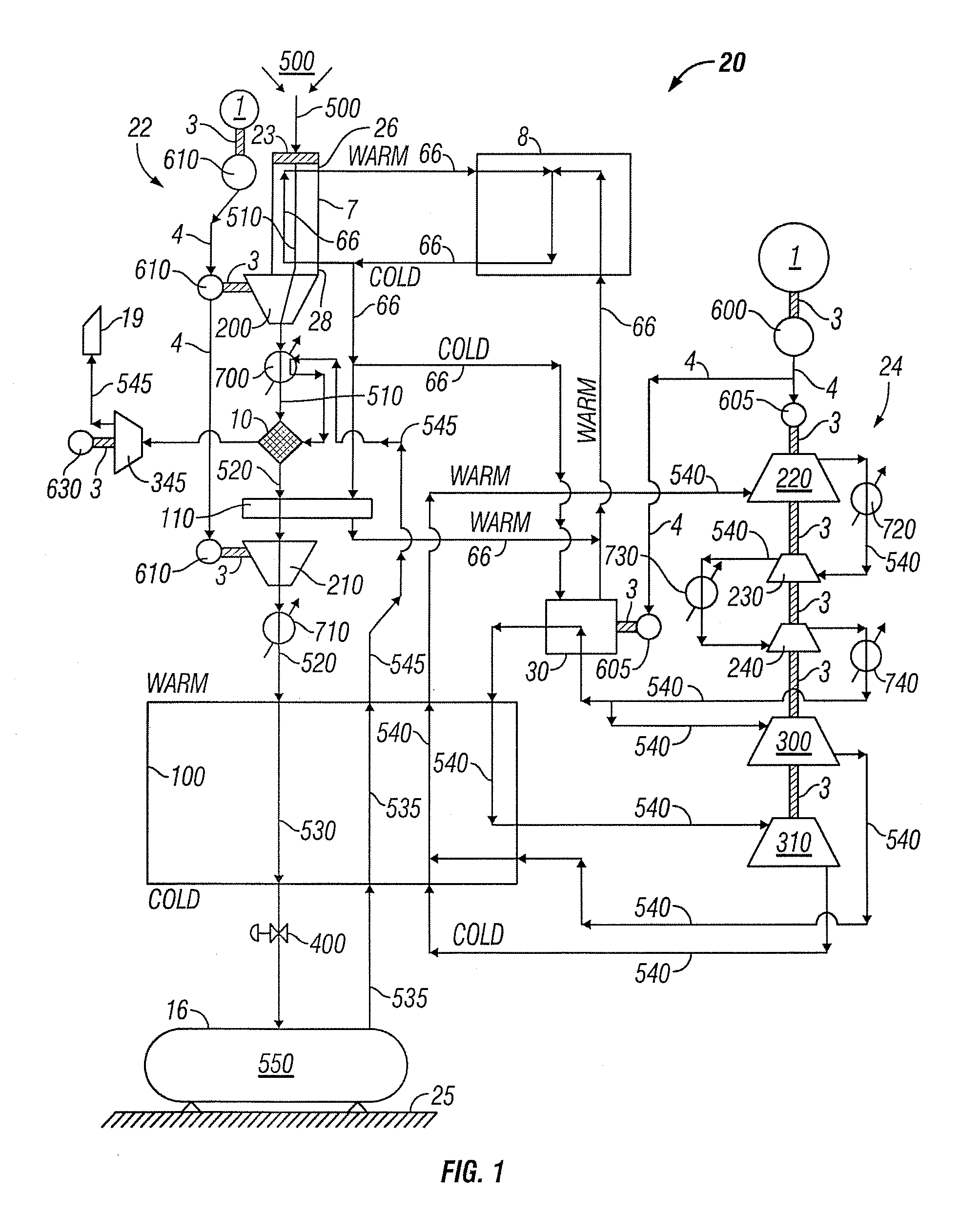 System and method for liquid air production, power storage and power release