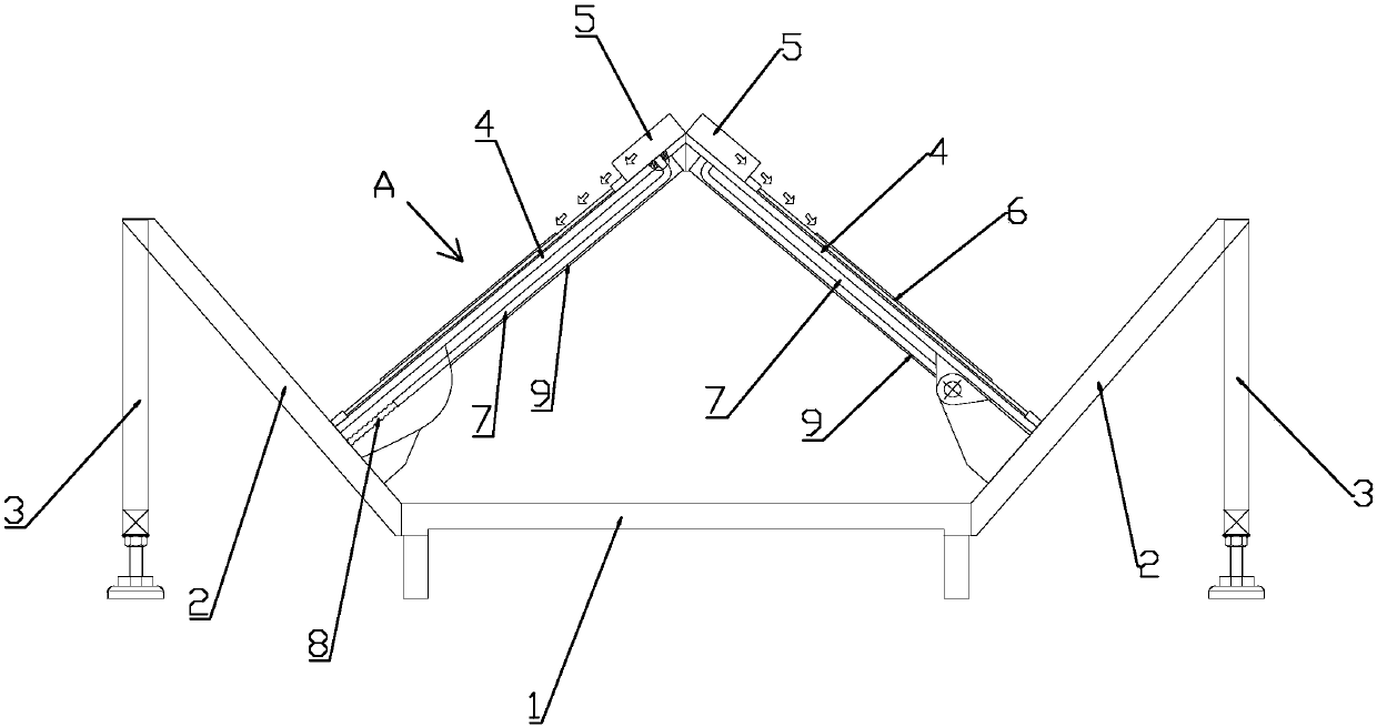 Turning plate structure of spray room