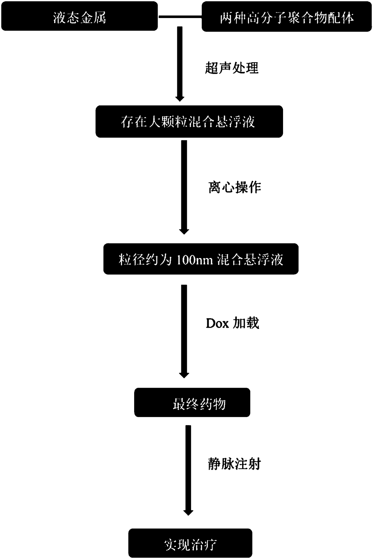 Liquid metal drug carrier as well as preparation method and application thereof