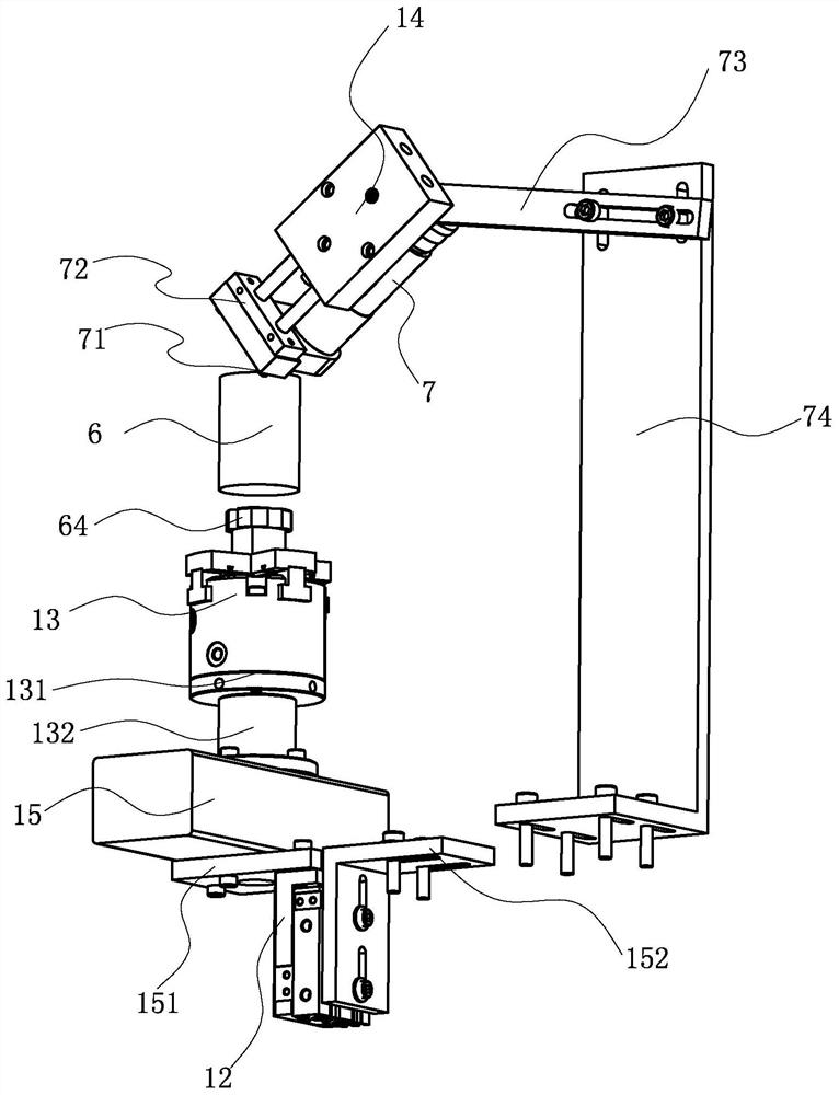 Automated device for feeding, gluing and press-fitting motor rotor magnetic tile sheath