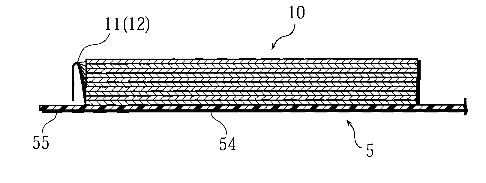 Stack type battery