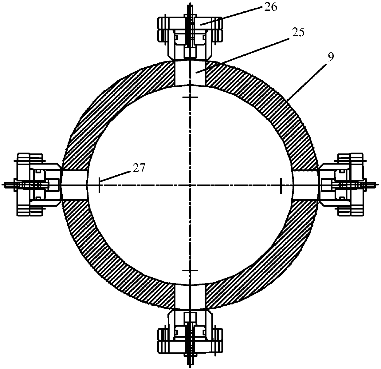 Multi-field coupling monitoring and testing device for coal rock