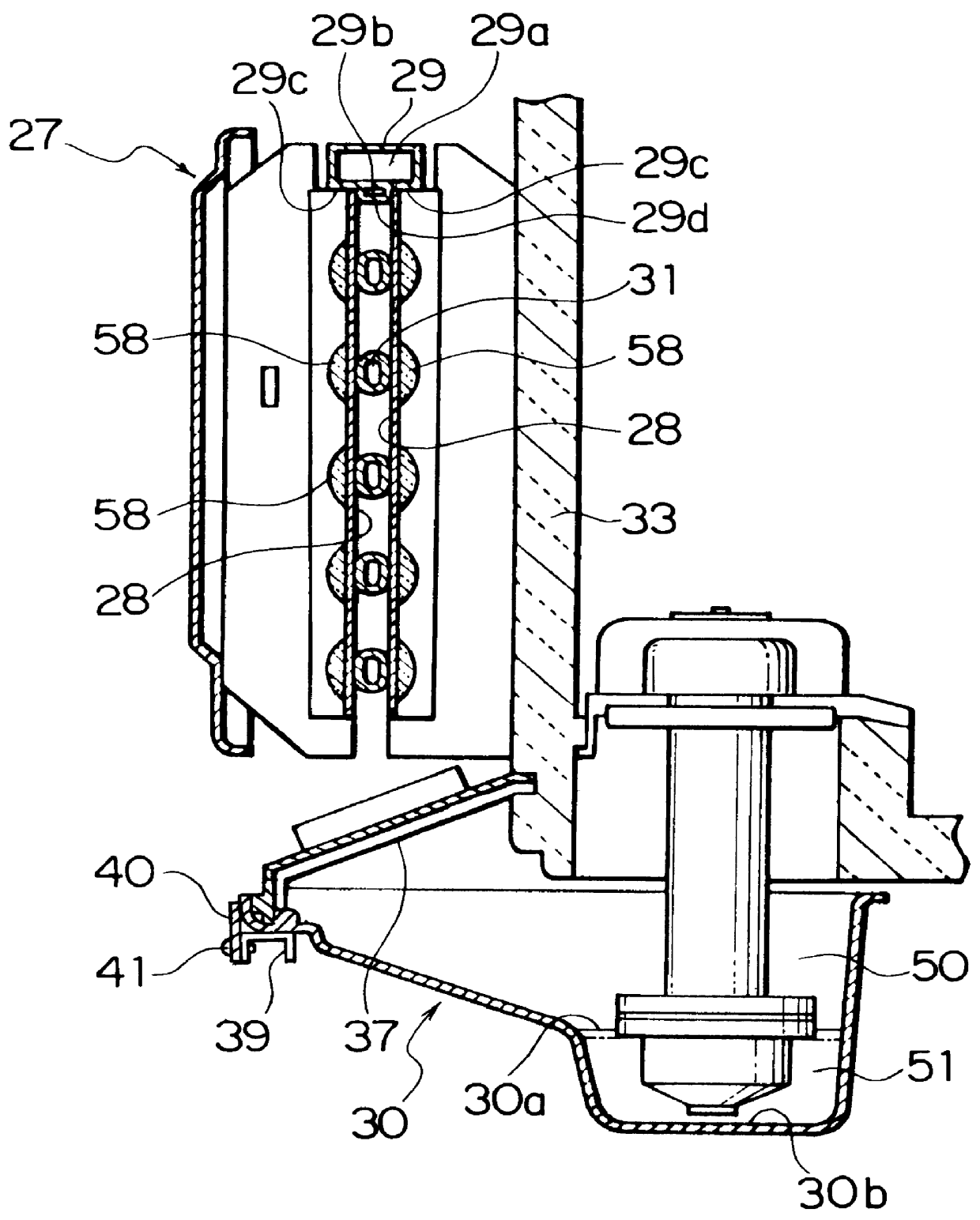 Flow-down ice maker