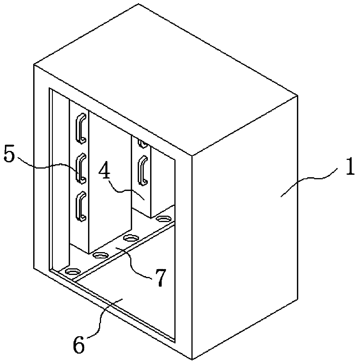 Shell structure of a high and low voltage complete set of equipment