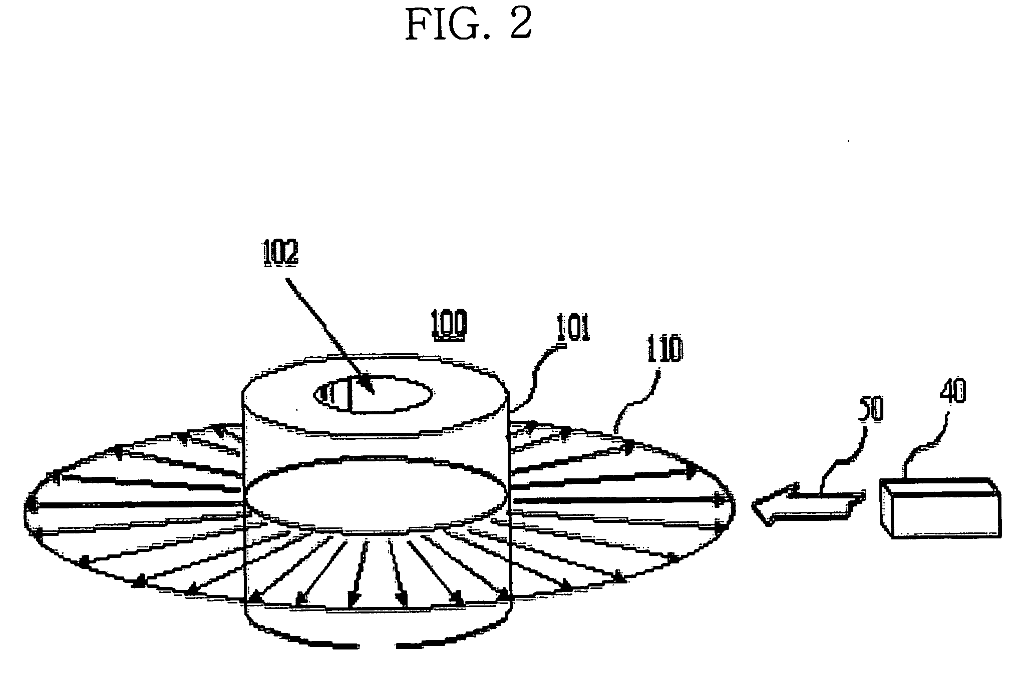 Device for generating plane beam/conical shape beam and security device using generated plane beam/cone beam