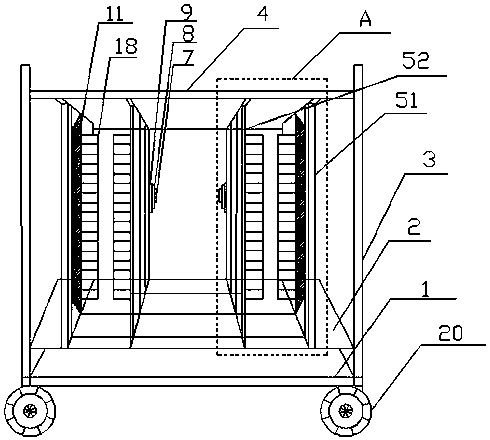 Vertical dust removing tooling vehicle with purifying effect