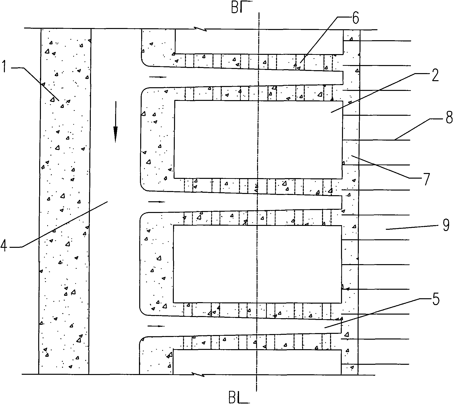 L-shaped unilateral lock wall structure and construction method