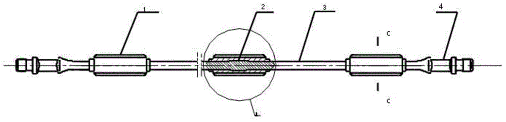 Rod body material collection type centralizing sucker rod and casting method thereof