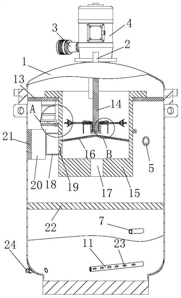 An automatic sewage treatment tank