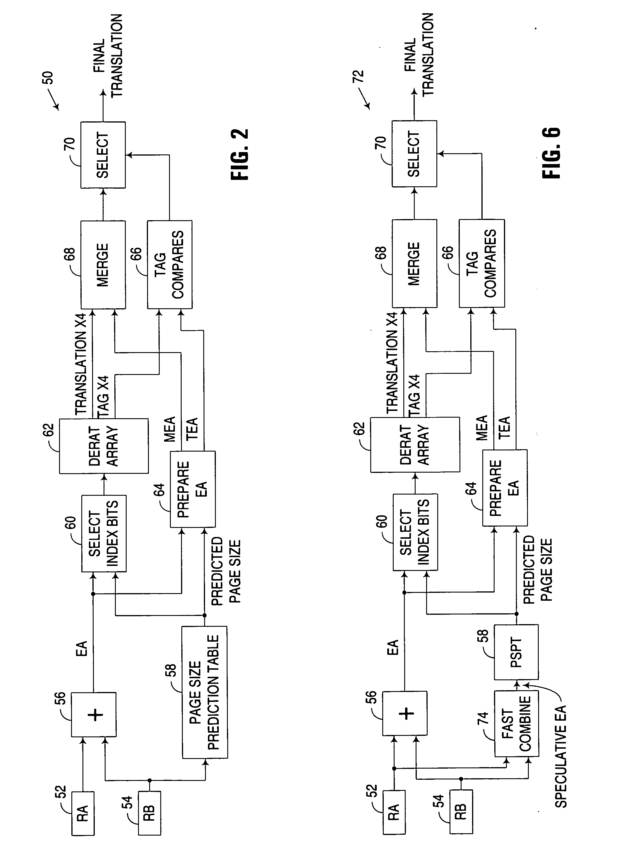 Multiple page size address translation incorporating page size prediction