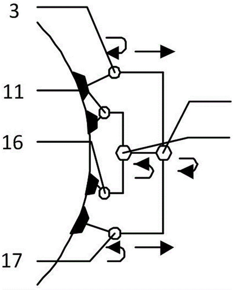 Joint type wall-climbing robot applicable to curved surface