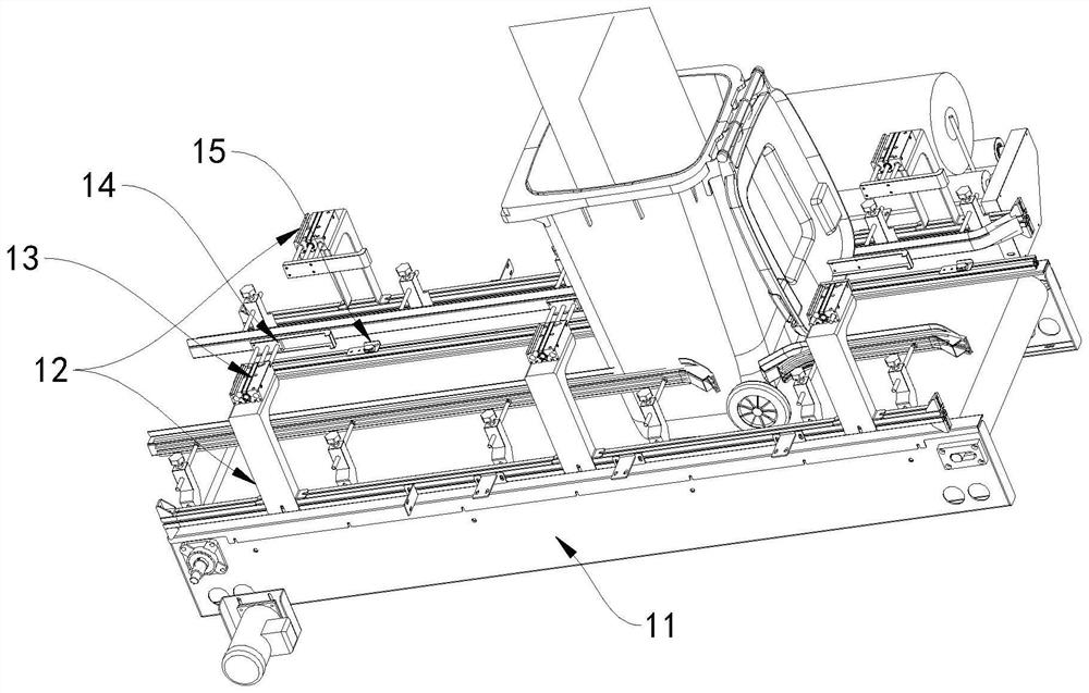 Garbage can bagging machine device