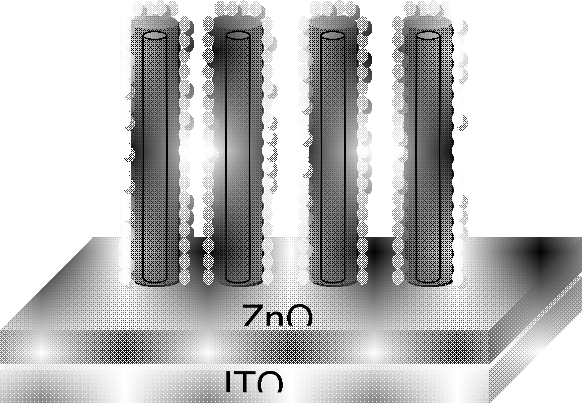 ZnO/CdTe/CdS nanometer cable array electrode and preparation method thereof