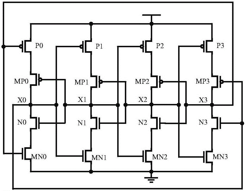 DICE structure latch unit resisting single-particle irradiation effect