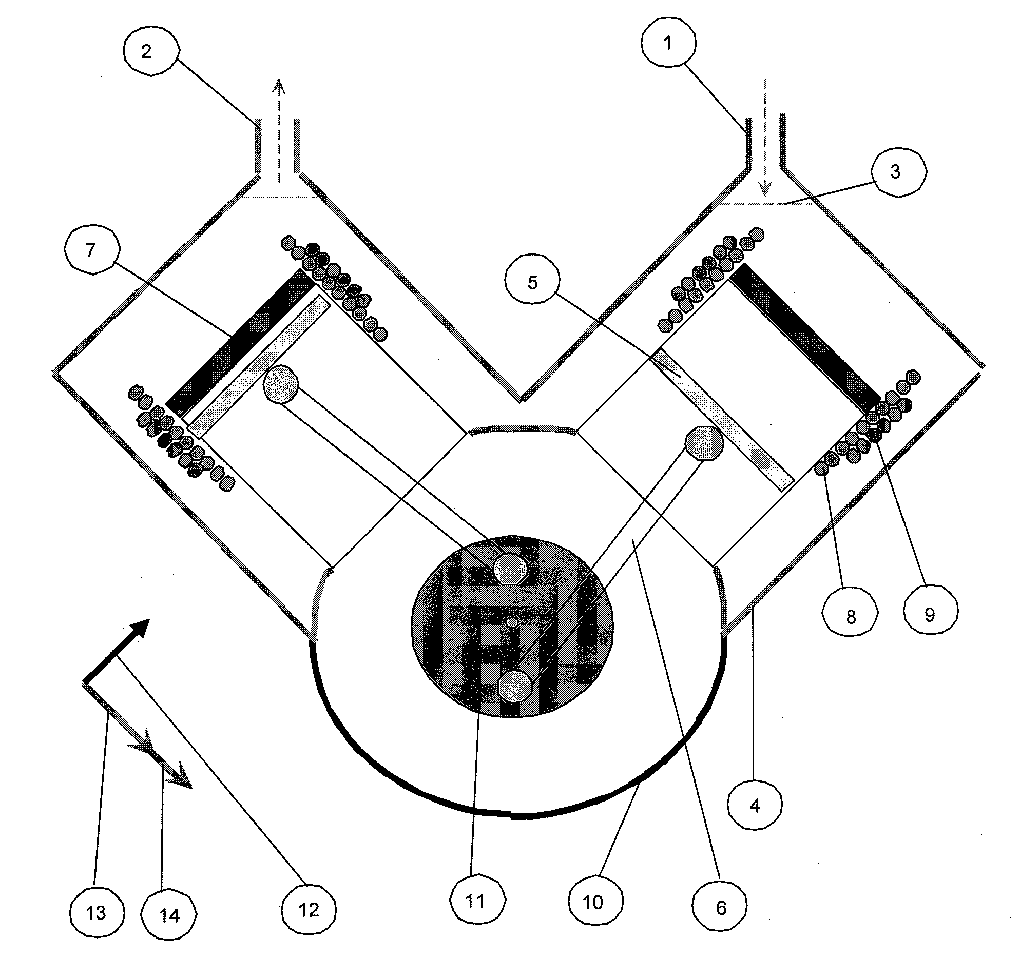 Superconducting v-type motor