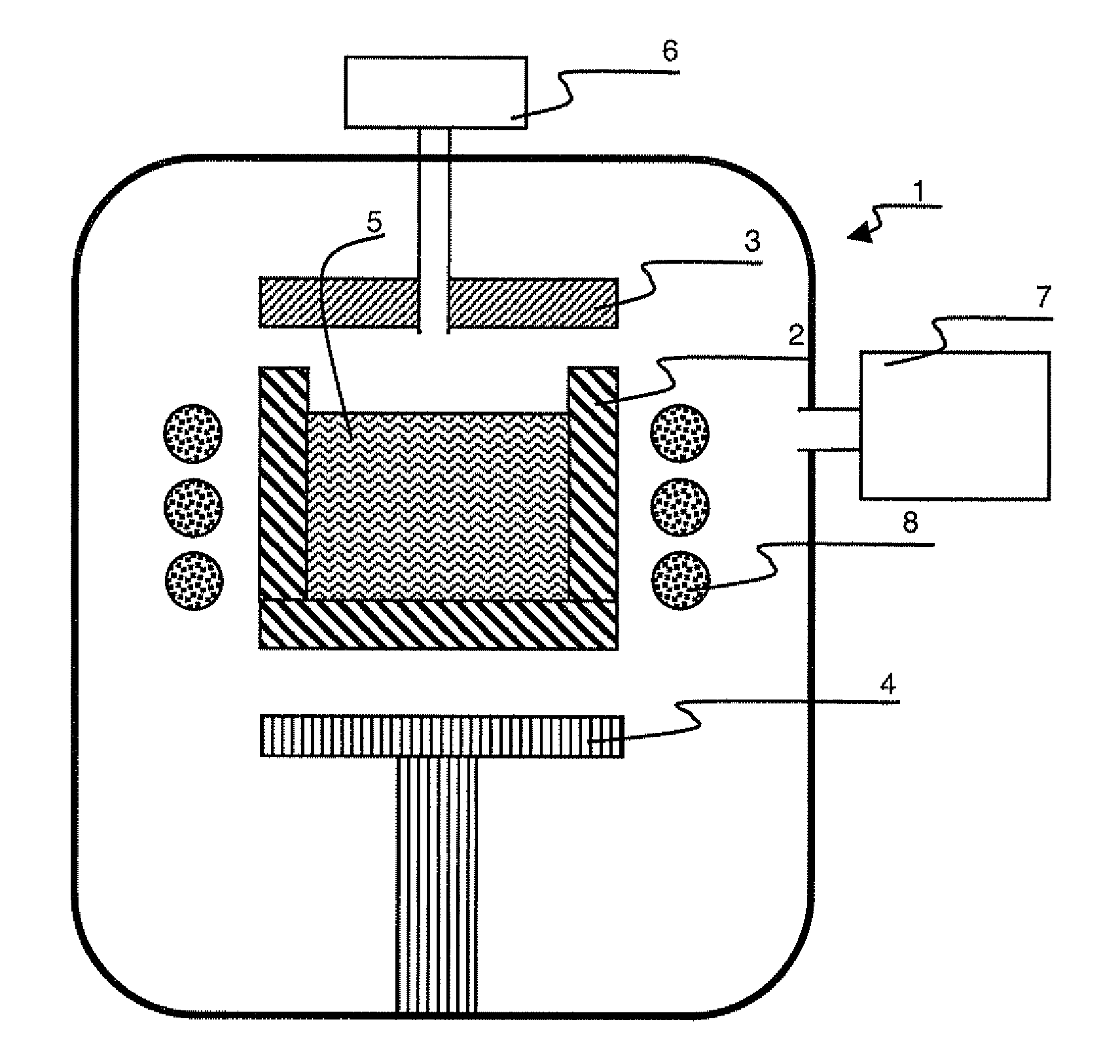 Low pressure device for melting and purifying silicon and melting/purifying/solidifying method